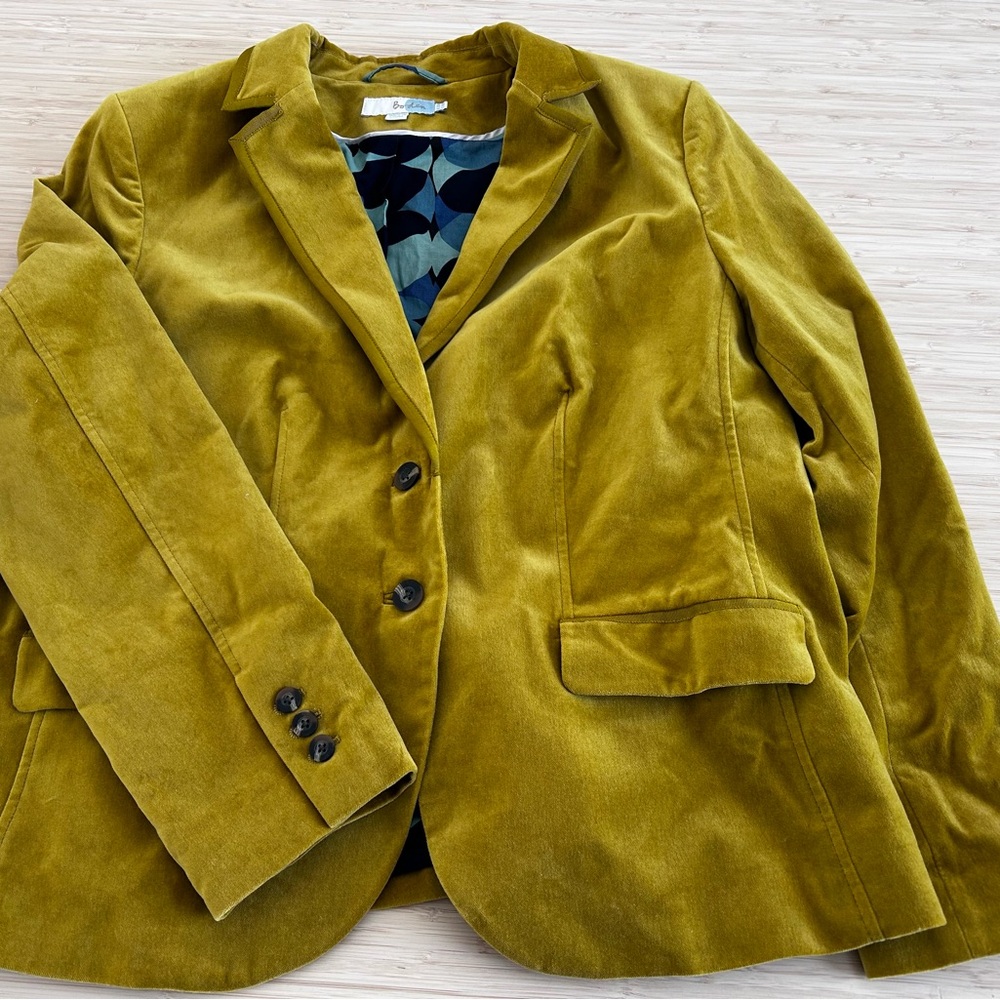Boden-golden velvet blazer US16